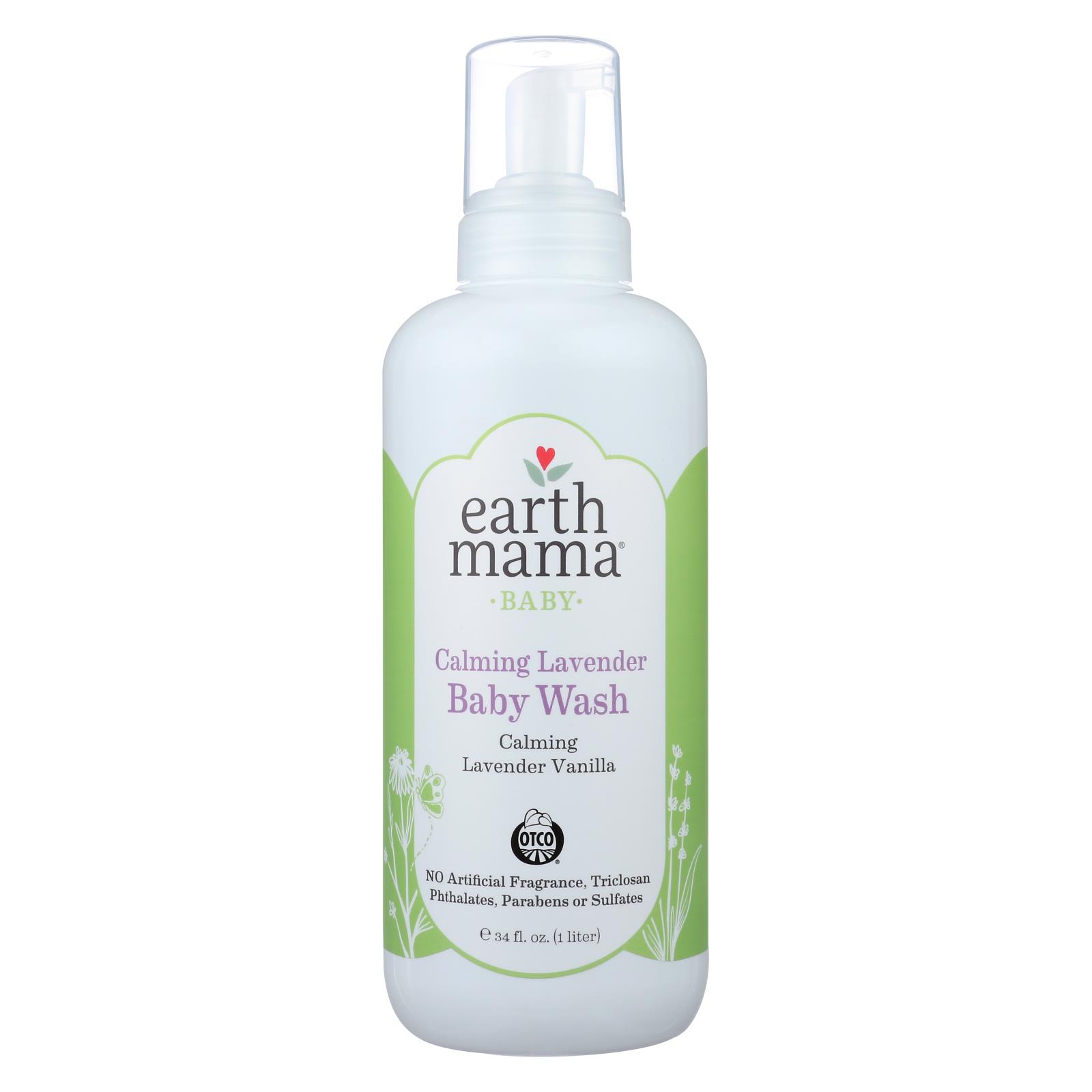 Earth Mama - Baby Wash - Calming Lavender - 34 Fl Oz.