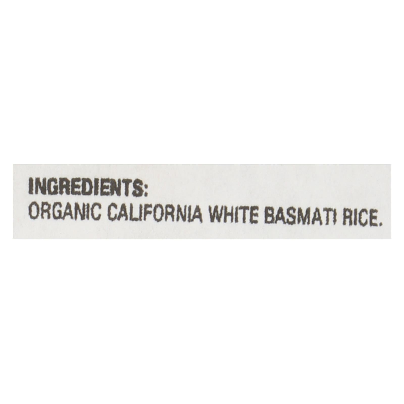 Lundberg Family Farms Organic California White Basmati Rice - Case Of 25 Lbs - Image 3