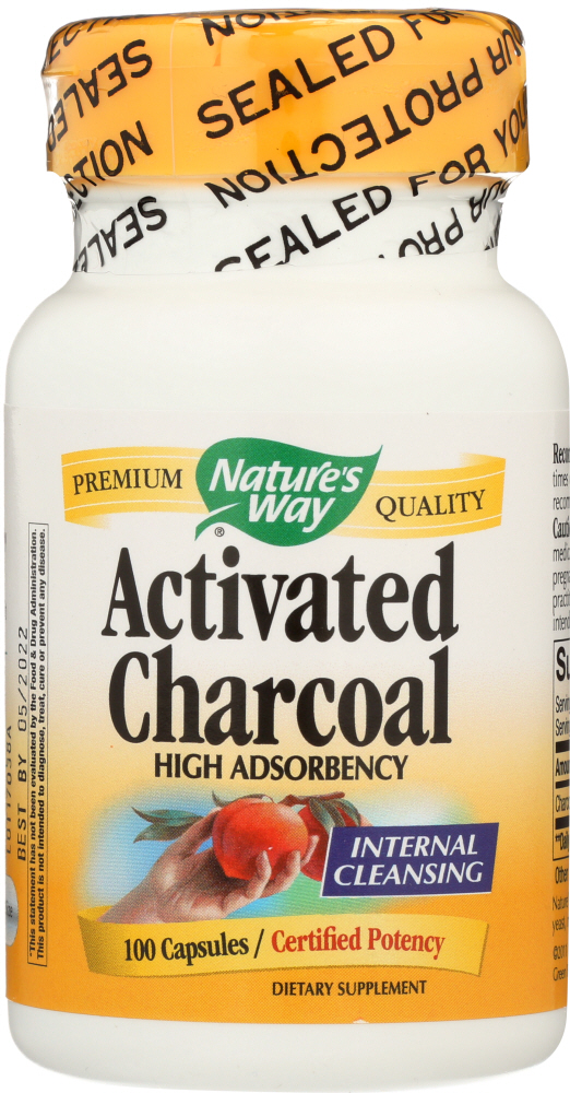 Natures Way: Activated Charcoal, 100 Cp